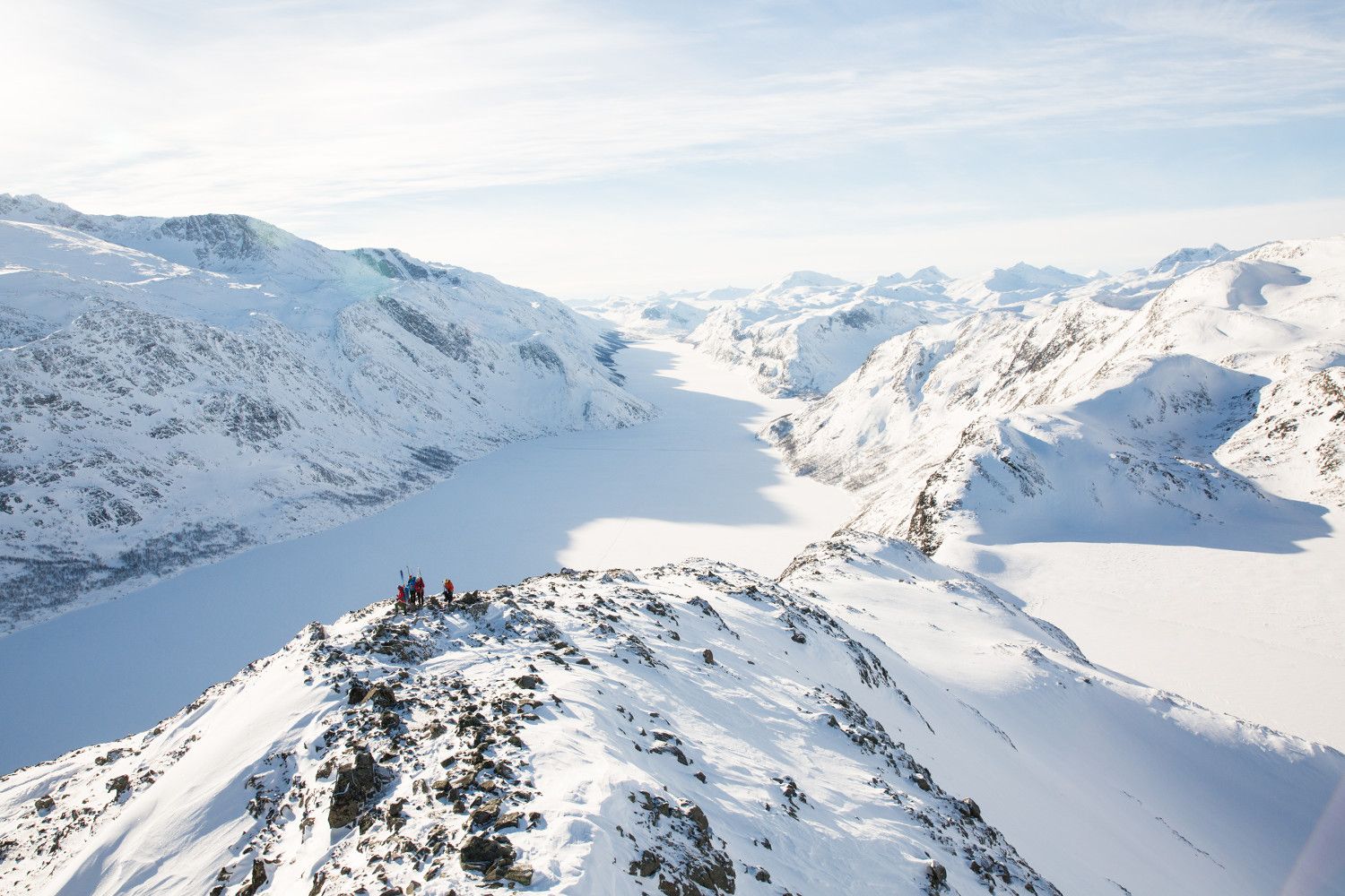 Picture showing the mountain Besseggen during winter